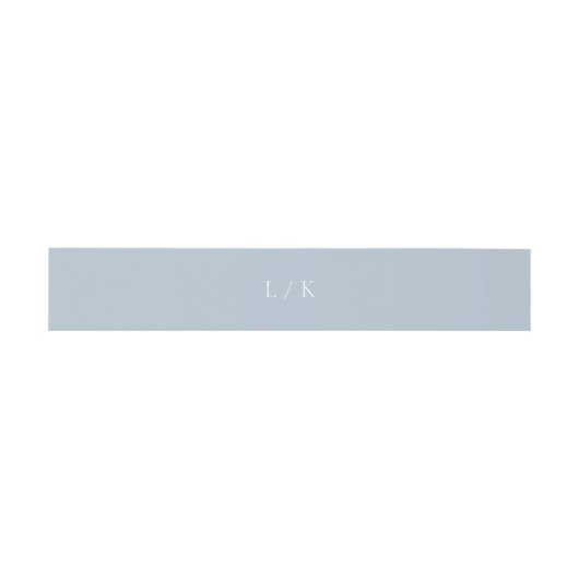 Lucy Dusty Blue Classic Elegant Bruiloft Uitnodigingen Wikkel (Vlak)