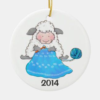 Lucy Ewe Crochets-kerstversiering Keramisch Ornament