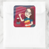 Lucy gaat naar Hollywood Square Sticker (Tas)