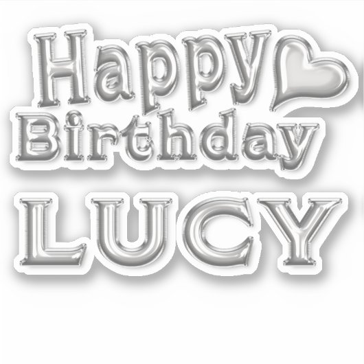 Lucy Happy Birthday Autocollants (Devant)