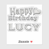 Lucy Happy Birthday Autocollants (Feuille)