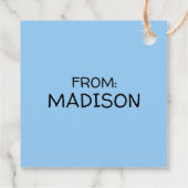 Lucy Hugging Snoopy Bedankjes Labels (Achterkant)