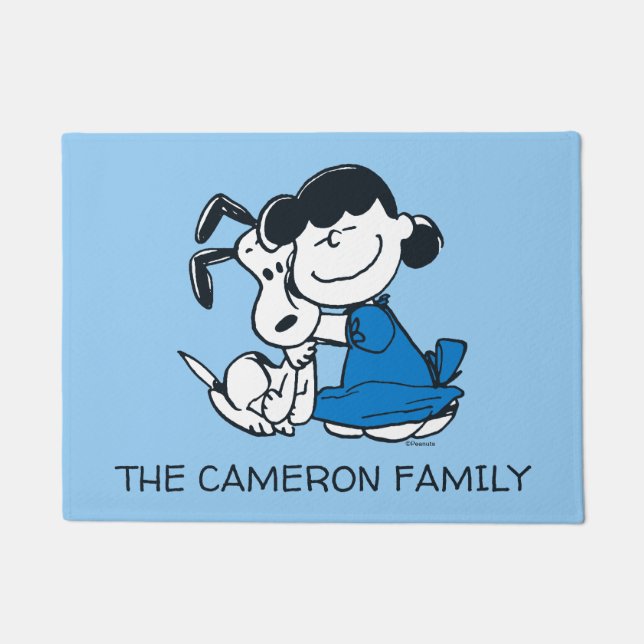 Lucy Hugging Snoopy Deurmat (Voorkant)