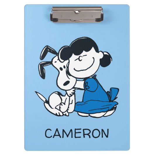 Lucy Hugging Snoopy Klembord (Voorkant)