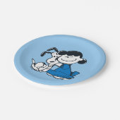 Lucy Hugging Snoopy Papieren Bordje (Gekanteld)