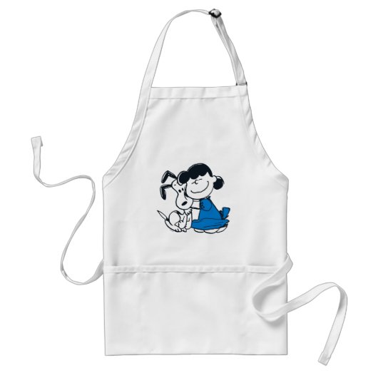 Lucy Hugging Snoopy Standaard Schort (Voorkant)