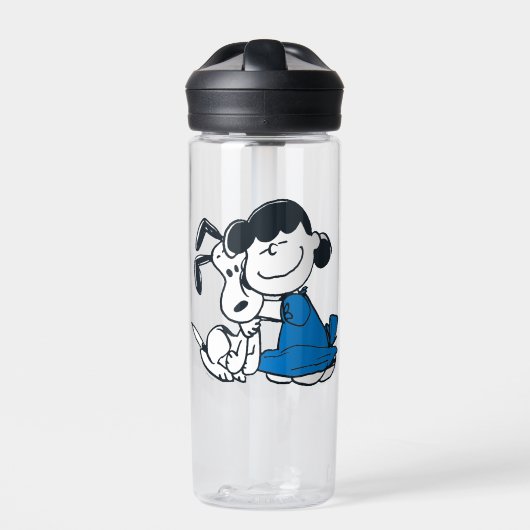 Lucy Hugging Snoopy Waterfles (Voorkant)