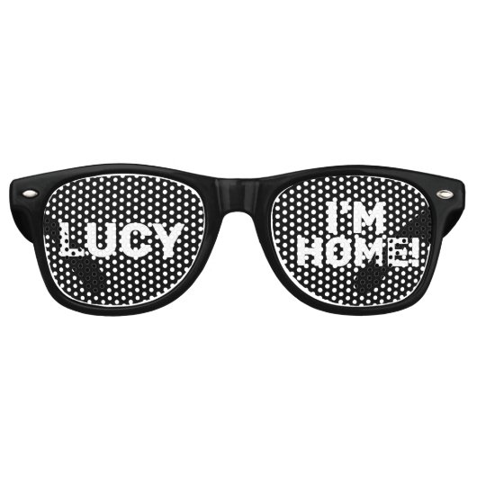 LUCY, IK BEN THUIS. FUNNY RETRO SUNGLASSES FUN-Gla Zonnebril (Voorkant)