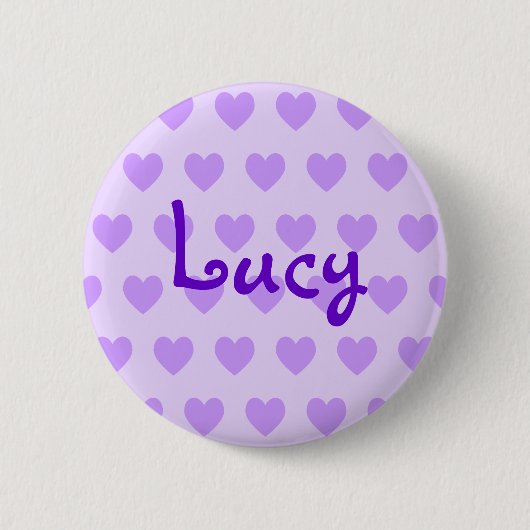 Lucy in Paars Ronde Button 5,7 Cm (Voorkant)