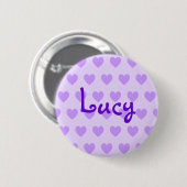 Lucy in Paars Ronde Button 5,7 Cm (Voorkant /achterkant)