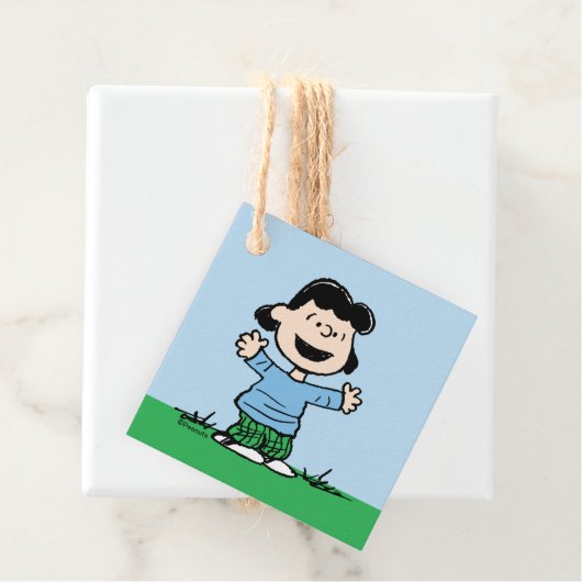 Lucy met wapenbreed bedankjes labels (In situ)