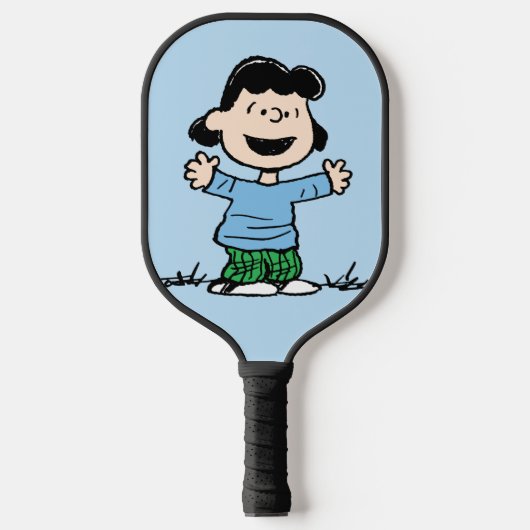 Lucy met wapenbreed pickleball paddle (Voorkant)