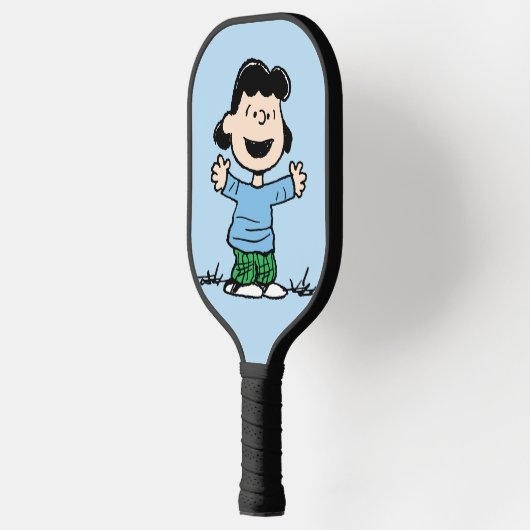 Lucy met wapenbreed pickleball paddle (Links)