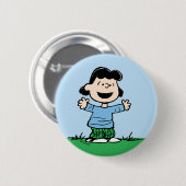 Lucy met wapenbreed ronde button 5,7 cm (Voorkant /achterkant)