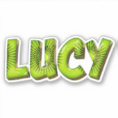 Lucy Name Kiwi Design Autocollants (Devant)