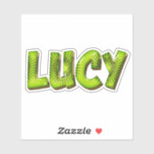 Lucy Name Kiwi Design Autocollants (Feuille)