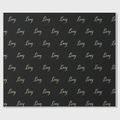 Lucy papier cadeau doré blanc écriture manuscrite (Plat)