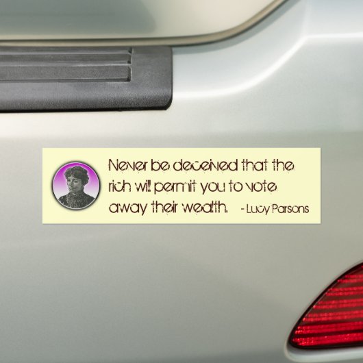 Lucy Parsons Bumpersticker (Op auto)