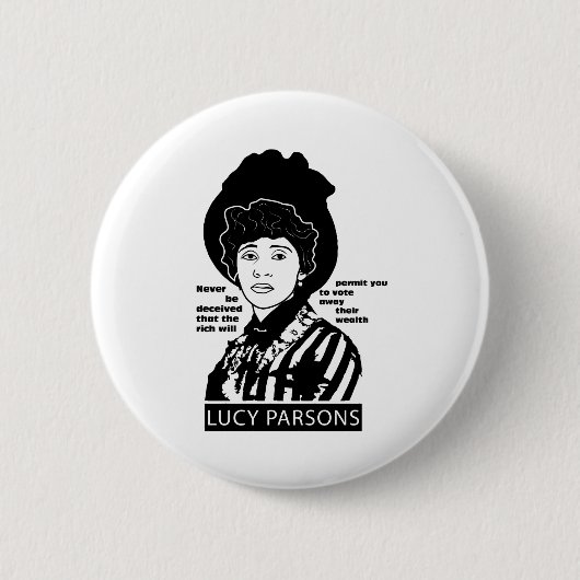 Lucy Parsons citeert nooit bedrogen Ronde Button 5,7 Cm (Voorkant)