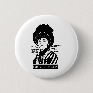 Lucy Parsons citeert nooit bedrogen Ronde Button 5,7 Cm