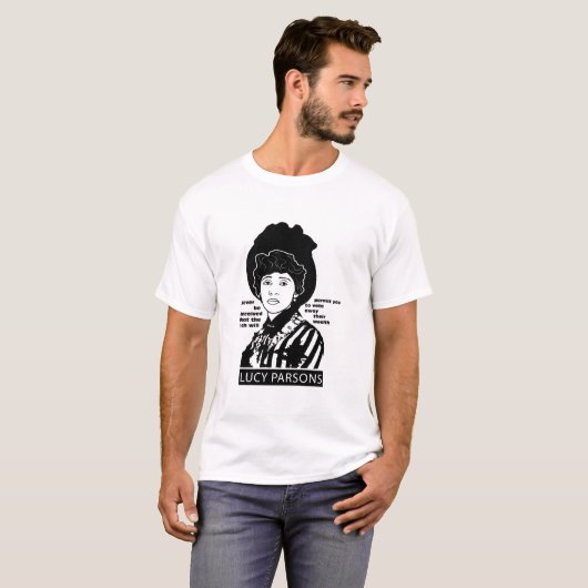 Lucy Parsons citeert nooit bedrogen T-shirt (Voorkant volledig)