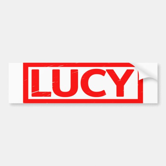 Lucy Stamp Bumpersticker (Voorkant)