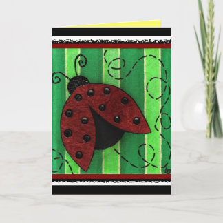 Lucy the Ladybug - greeting card / party nodigt ui Kaart