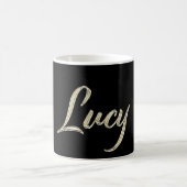 Lucy white gold Handwriting Tasse Kaffeetasse Koffiemok (Center)