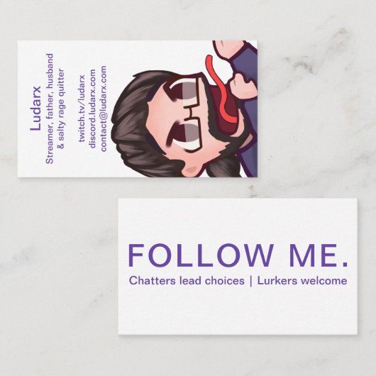 Ludarx | Carte de visite | Pack 100 (Devant / Derrière)