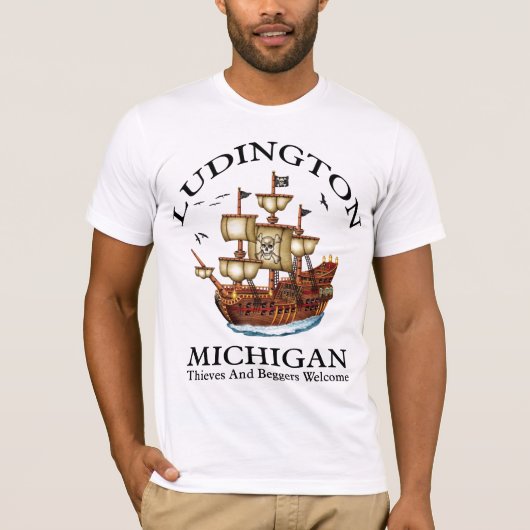 Ludington Michigan 2 T-shirt (Voorkant)