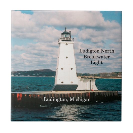 Ludington Noord-Breakwater Tegeltje (Voorkant)
