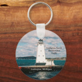 Ludington North Breakwater Light-keten Sleutelhanger (Voorkant)
