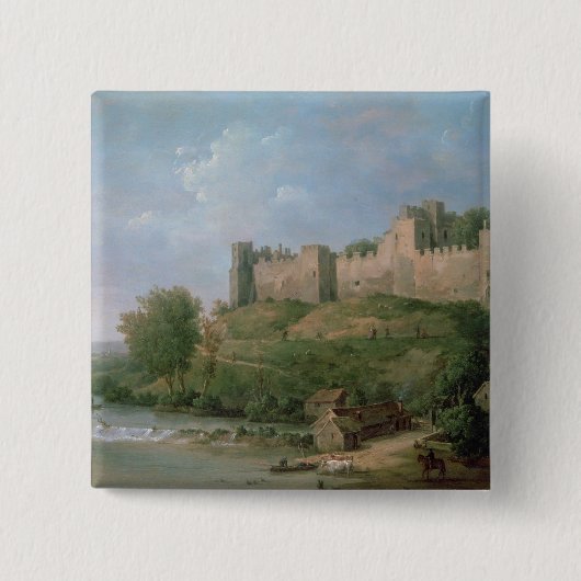 Ludlow Castle Vierkante Button 5,1 Cm (Voorkant)