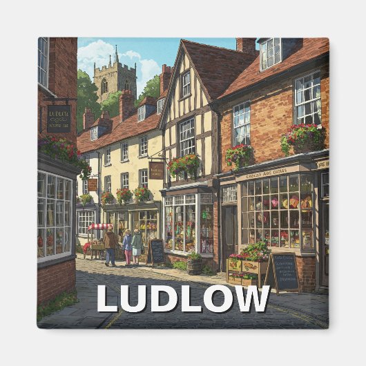 Ludlow Engeland Reizen Magneet (Voorkant)
