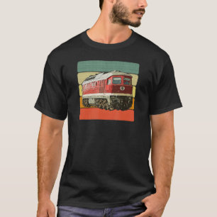 Ludmilla Diesel Locomotive East German Br 130 Retr T-shirt
