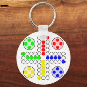 Ludo Classic Board Game Sleutelhanger (Voorkant)