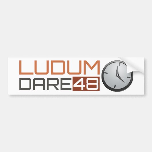 Ludum Dare Shiny Clock Bumpersticker (Voorkant)