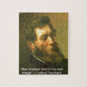 Ludwig Feurbach & Man schiep God Citaat Legpuzzel
