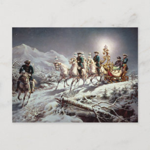 Ludwig II van Bavaria Sleighing bij nacht Briefkaart