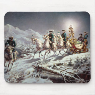 Ludwig II van Bavaria Sleighing bij nacht Muismat