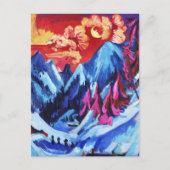 Ludwig Kirchner Winterlandschap in Moonlight Briefkaart (Voorkant)