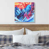 Ludwig Kirchner Winterlandschap in Moonlight Canvas Afdruk (Insitu (Slaapkamer))