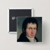 Ludwig van Beethoven , 1804 Vierkante Button 5,1 Cm (Voorkant /achterkant)