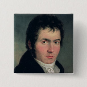 Ludwig van Beethoven , 1804 Vierkante Button 5,1 Cm