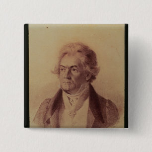 Ludwig van Beethoven , 1824 Vierkante Button 5,1 Cm