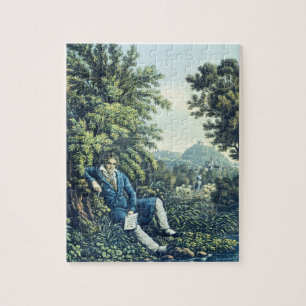 Ludwig van Beethoven door een rivier (gekleurde en Legpuzzel