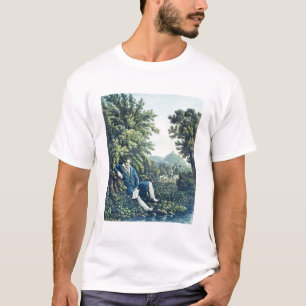 Ludwig van Beethoven door een rivier (gekleurde en T-shirt