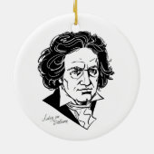 Ludwig van Beethoven Keramisch Ornament (Achterkant)