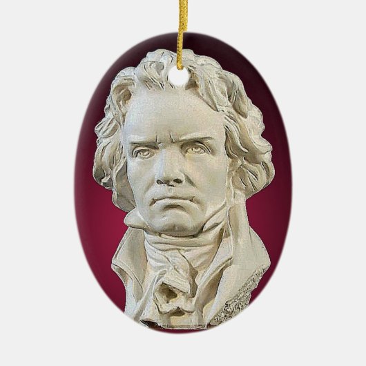 Ludwig van Beethoven kerstversiering Keramisch Ornament (Voorkant)