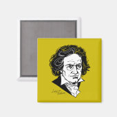 Ludwig van Beethoven Magneet (Voorkant / Achterkant)